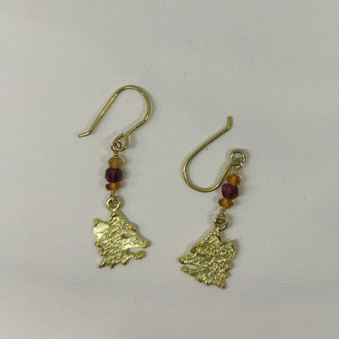 Orecchini oro 18k donna pendente con pietre di colore gr 3,10 | Gioiellitosti.it